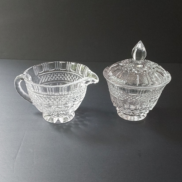 Shanon Crystal by Godginer Other - Elegant Crystal Sugar and Creamer Set